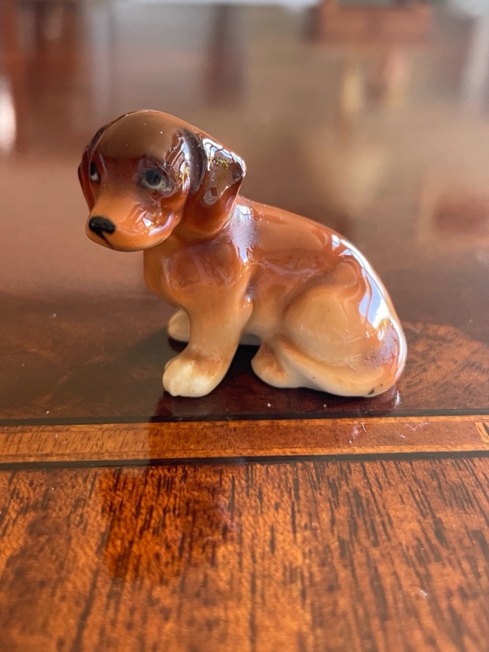 Vintage Ceramic mini Dachshund Figurine -